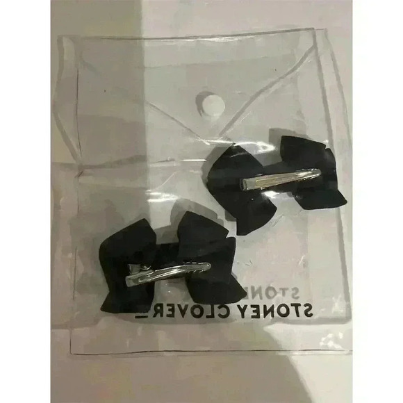 Stoney Clover Lane mini Bow Hair Clips sapphire Pack of 2 - Picture 2 of 2